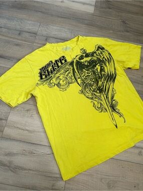 Y2K Bright Yellow MMA ELITE Short-Sleeve Graphic Tee